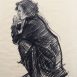 Crouching Figure (HG37) Charcoal 18.5