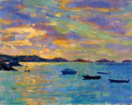 Dawn from the Watch House (HG375) Oil on Board 14