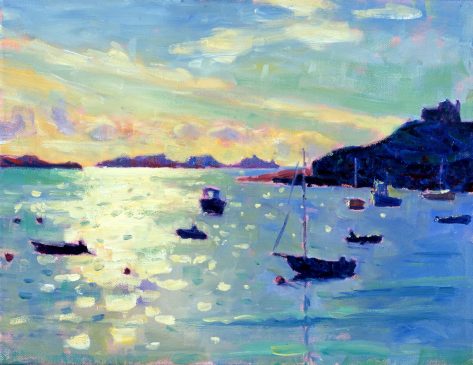 The Eastern Isles from Old Grimsby, Early Morning Light (HG381) Oil on Canvas 14