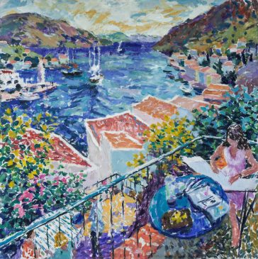 Memories of an Aegean Summer (HG1212) Oil on Canvas 42