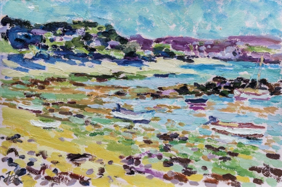 Low Tide, Green Bay (HG1326). Oil on Board 14