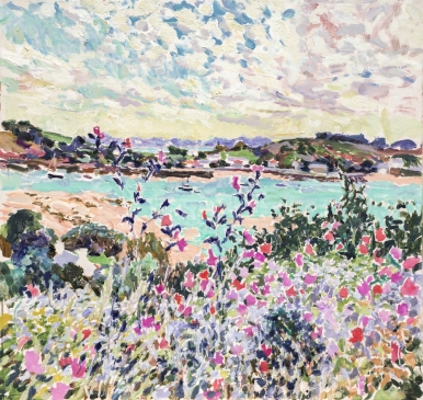 Looking towards St Martin’s, Isles of Scilly (HG1342) Oil on Canvas 34” x 36”
