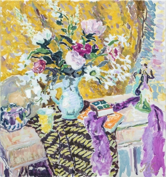 Still Life in Yellow and Pink (HG1366) Oil on canvas  36