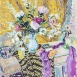 Still Life in Yellow and Pink (HG1366) Oil on canvas  36