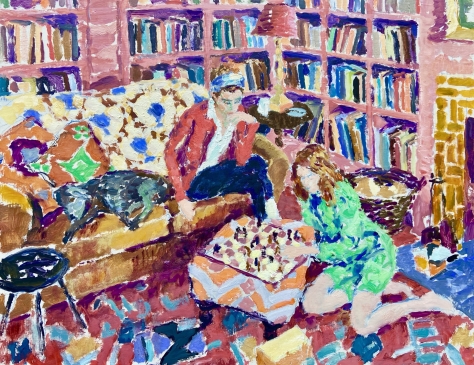 The Queen's Gambit (HG1402) Oil on canvas 28