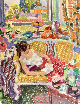 The Novel • Oil on Canvas • 36 x 28 in • #HG1584