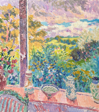 The Last of the Sunlight on Pitchers Hill • Oil on Canvas • 54 x 48 in • #HG1576