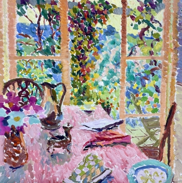 View to the Terrace (HG) Oil on Canvas