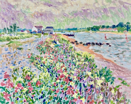 On the Banks of the Deben - June Afternoon (HG1417) Oil on canvas 38