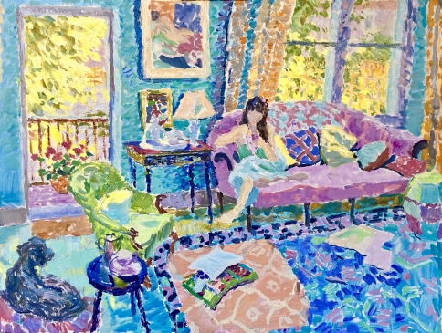 Summer in the Drawing Room (HG1416) Oil on canvas 32