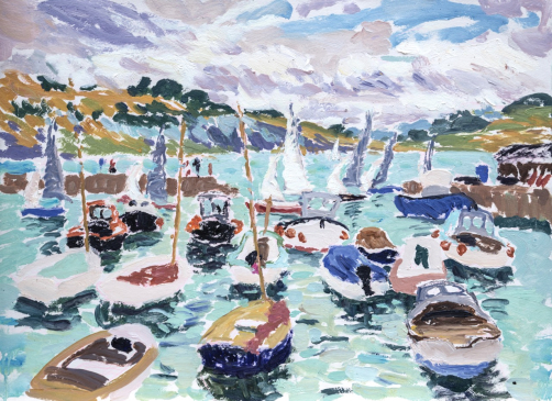 Boats on Water Lyme Regis (HG1307) 