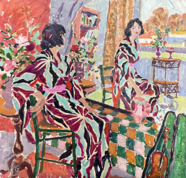 The Japanese Kimono (HG1560) Oil on Canvas 34x36ins