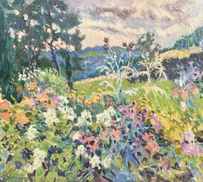 Late Summer, Looking Towards Pitchers Hill (HG1588) Oil on Canvas