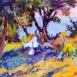The Table Under the Tree, Limiona (HG806B) Oil On Board 17.5