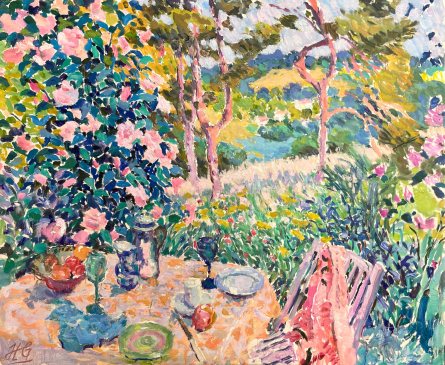 Summer Garden II • Oil on Canvas • 42 x 42 in • #HG1582