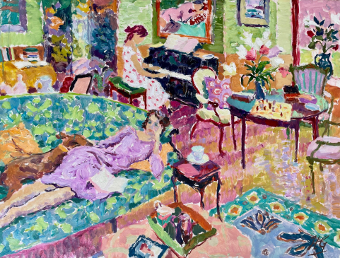 The Recital • Oil on Canvas • 32 x 42 in • #HG1571