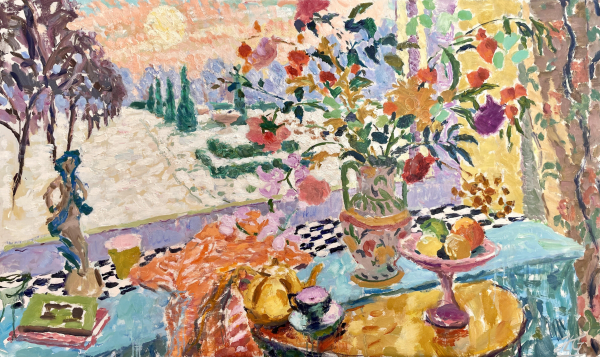 The Park in Winter • Oil on Canvas • 30 x 50 in • #HG1563