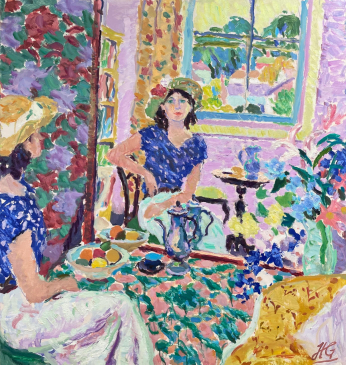 In Contemplation • Oil on Canvas • 36 x 34 in • #HG1578