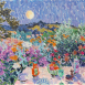 HG1614 Moon Rising over Pitchers Hill (Midsummer Moon) 38x46