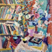 HG1639 Still Life with Books, Flowers and Coffee Pot 36x34